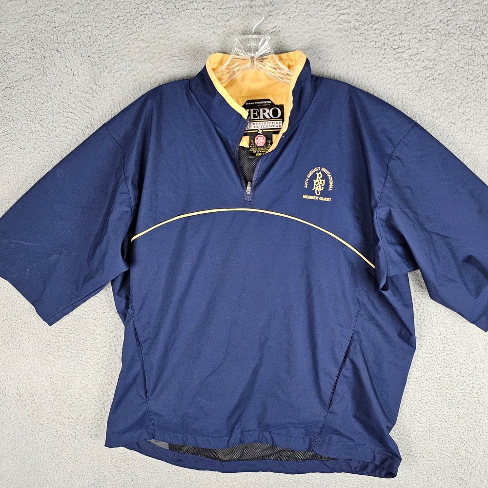 Zero Restriction Windstopper Gore Jacket Men Large Golf Long‎ Sleeve 1/4 Zip